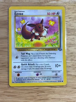 Eevee 51/64 - Jungle Regular - Pokemon TCG 1999 - LP - Image 1