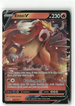 Pokemon Entei V Ultra Rare SWSH09: Brilliant Stars 022/172 - Image 1