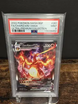 PSA 9 2022 POKEMON SWSH UPC PROMO | CHARIZARD FULL ART/CHARIZARD VMAX 261 - Image 1