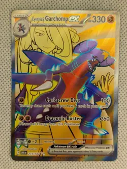 Pokemon TCG Cynthia’s Garchomp ex 215/182 Ultra Rare Destined Rivals - Image 1