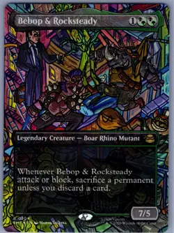 Bebop & Rocksteady (Borderless) R TMNT (Foil) 204 NM - MTG - Image 1