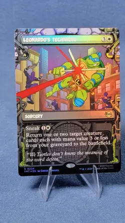 Leonardo's Technique - Foil - Showcase R MTG Teenage Mutant Ninja Turtles NM - Image 1