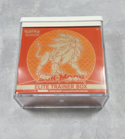 Pokemon TCG Sun & Moon Base Set Elite Trainer Box ETB Solgaleo w/ Acrylic Case - Image 2
