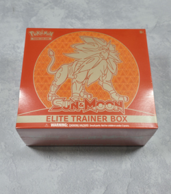 Pokemon TCG Sun & Moon Base Set Elite Trainer Box ETB Solgaleo w/ Acrylic Case - Image 3