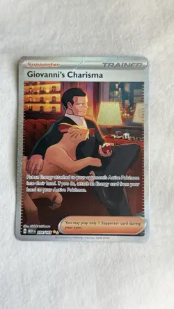 Pokemon TCG Giovanni's Charisma Scarlet & Violet Card 151 #204/165 - Image 1