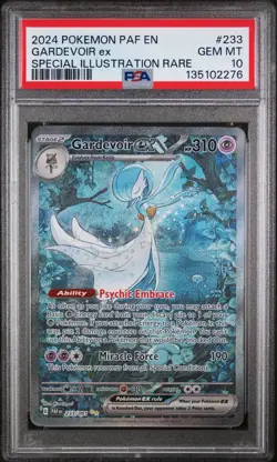 2024 Pokemon Paldean Fates Gardevoir EX Special Illustration Rare #233 PSA 10 - Image 1