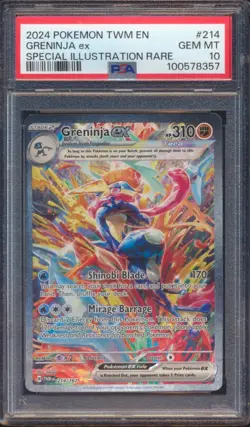 2024 POKEMON TWILIGHT MASQUERADE GRENINJA EX SIR #214 PSA 10!! - Image 1