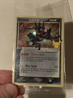 Pokemon Greninja SWSH144 Celebrations Gold Star Promo 25th Anniversary SEALED - Image 1