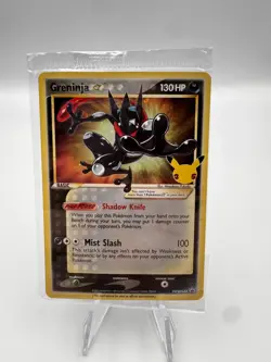 Pokemon Celebrations TCG Greninja Gold Star SWSH144 Black Star Promo Sealed - Image 1