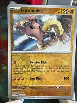POKEMON HITMONLEE 106/165 UNCOMMON REVERSE HOLOFOIL SCARLET & VIOLET 151 NM - Image 1