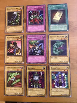 Vintage Yu-Gi-Oh (9) Card Lot SDK, and SDY, Commons NM-MP - Image 1