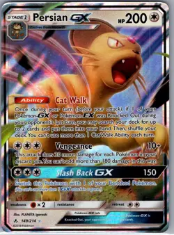 Persian GX 149/214 SM - Unbroken Bonds - Pokemon Card - NM - Image 1