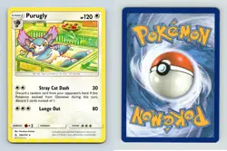 Purugly #160/214 Sun & Moon Unbroken Bonds Rare Pokemon 2019 TCG Card - Image 1