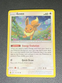 Eevee 101a/149 Cosmos Holo - Sun & Moon Promo Pokemon Card - LP - Image 1