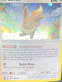 Eevee 101a/149 Cosmos Holo - Sun & Moon Promo Pokemon Card - LP - Image 2