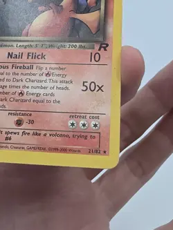 Dark Charizard 21/82 Team Rocket Set Rare Non-Holo Pokemon Card WOTC HP/DMG - Image 5