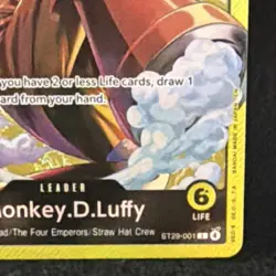 Monkey.D.Luffy ST29-001 Leader Card Starter Deck 29 5000 Power One Piece CCG - Image 2