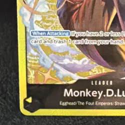 Monkey.D.Luffy ST29-001 Leader Card Starter Deck 29 5000 Power One Piece CCG - Image 3