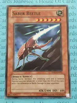 Saber Beetle 5DS2-EN012 Yu-Gi-Oh Card (U) New - Image 1