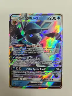 Pokemon TCG Glaceon GX SM147 Sun & Moon Promos Black Star Promo Holo Card NM - Image 1