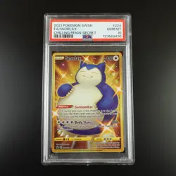 PSA 10 Snorlax 224/198 Pokemon Chilling Reign Holo Graded Card - Image 1