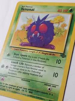 Venonat 63/64 LP - B1G1F Original 1999 Jungle Set Pokemon Card $2 Combined Ship - Image 2