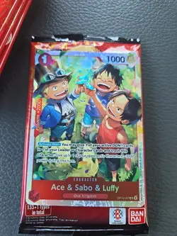 Ace & Sabo & Luffy OP13-007 SR Carrying on His Will ONE PIECE Card Game English - Image 2