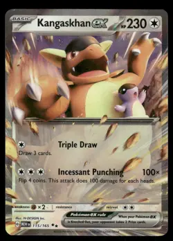 Pokemon Cards Kangaskhan ex 115/165 151 Double Rare NM *1 - Image 1