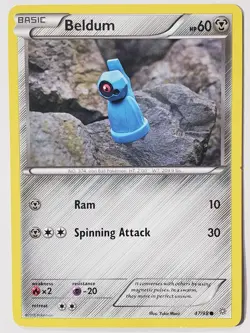 Beldum 47/98 PL - Yuka Morii Clay Art - XY Ancient Origins Pokemon Card - Image 1