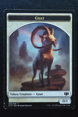 Magic The Gathering MTG GOAT // WURM (LIFELINK) TOKEN Commander 2014 MP Played - Image 2