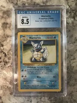 WARTORTLE 42/102 POKEMON 1999 BASE SET CGC 8.5 NM/MINT - Image 2