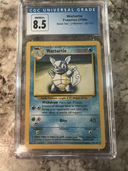 WARTORTLE 42/102 POKEMON 1999 BASE SET CGC 8.5 NM/MINT - Image 3