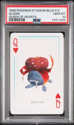 PSA 10 - Gloom Queen of Hearts 1998 Blastoise Deck Playing Cards - Pokemon - Image 1