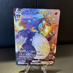 Pokemon TCG Charizard VMAX Shining Fates Sv107/Sv122 Holo Shiny Holo Rare - Image 1