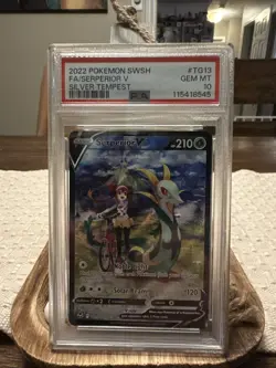 Pokemon TCG Serperior v TG13/TG30 Silver Tempest Trainer Gallery PSA GEM MT 10 - Image 1