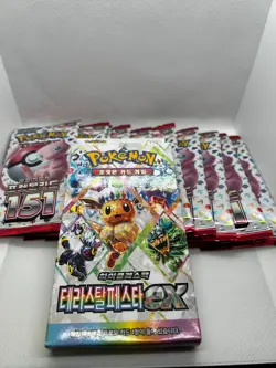 Pokemon Terastal Festival ex Promo + 2 Boosters & Pokemon 151 Korean Packs x10 - Image 1