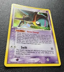 2005 Pokemon Deoxys 2/106 Reverse Holo Rare EX STAMPED Emerald Speed Forme NM - Image 3