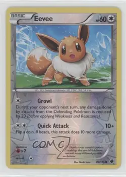 Eevee Reverse Foil Pokemon Black & White Plasma Freeze #89 - Image 1