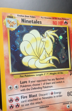 Pokemon TCG: Ninetales 13/130 Base Set 2 WoTC Holo Rare with Swirl LP - Image 3