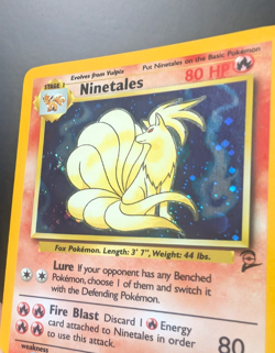 Pokemon TCG: Ninetales 13/130 Base Set 2 WoTC Holo Rare with Swirl LP - Image 4