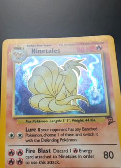 Pokemon TCG: Ninetales 13/130 Base Set 2 WoTC Holo Rare with Swirl LP - Image 5