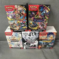 Pokemon Booster Bundle Lot Prismatic Evolution Flare Phantasmal Surging Mega - Image 1