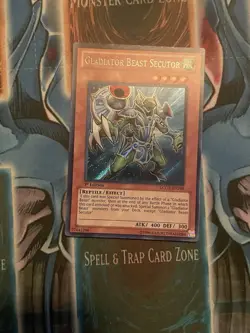 Yugioh NM Gladiator Beast Secutor LCGX-EN240 Secret Rare 1st Ed - Image 1