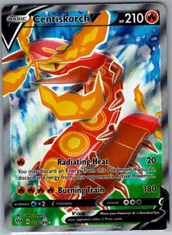 Centiskorch V (Full Art) 179/189 SWSH03: Darkness Ablaze - Pokemon Card - NM - Image 1