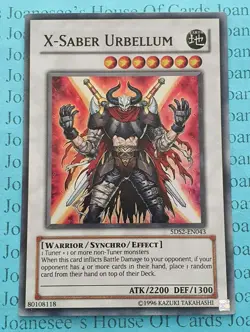 X-Saber Urbellum 5DS2-EN043 Super Rare Yu-Gi-Oh Card (U) New - Image 1