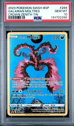 Galarian Moltres SWSH284 SWSH: Sword & Shield Promo Cards Holo PSA 10 - Image 1