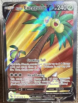 Alolan Exeggutor V (Full Art) Ultra Rare Pokemon GO 071/078 NM - Image 1