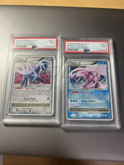 Pokemon Palkia and dialga Lv.X Black Star Holo Promo DP18/17 PSA 9 Mint Pair - Image 1