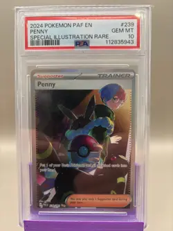 PSA 10 GEM Mint - Penny #239 Pokemon Paldean Fates, Graded - Image 1