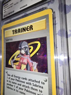 Sabrina 20/132 1st Ed. Pokemon Gym Challenge HoloRare CGC Mint+ 9.5 WOTC Vintage - Image 2